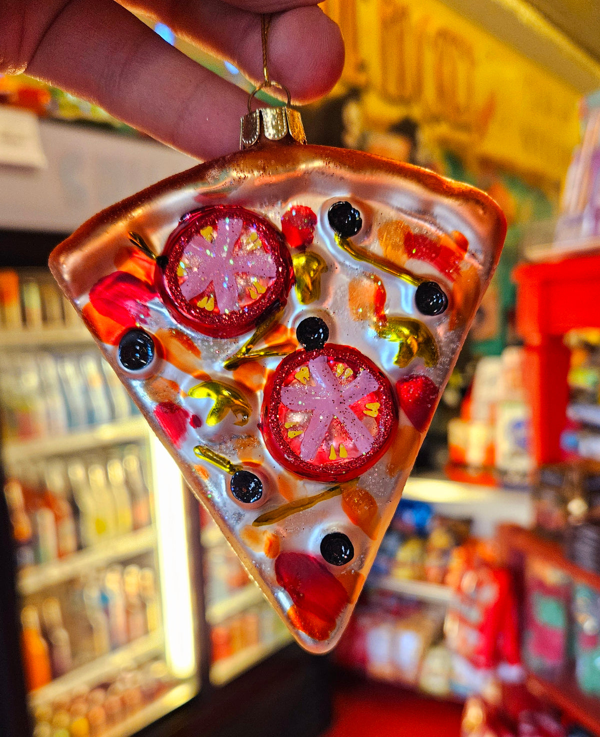 Pizza Glass Assorted Ornament