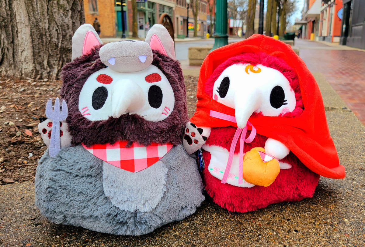 Mini Red Riding Hood & Wolf Plague Set 8"