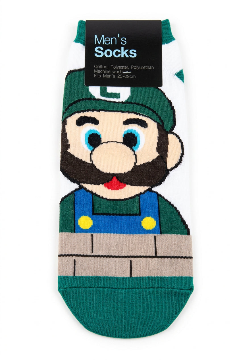 Super Mario Luigi Men's Ankle Socks