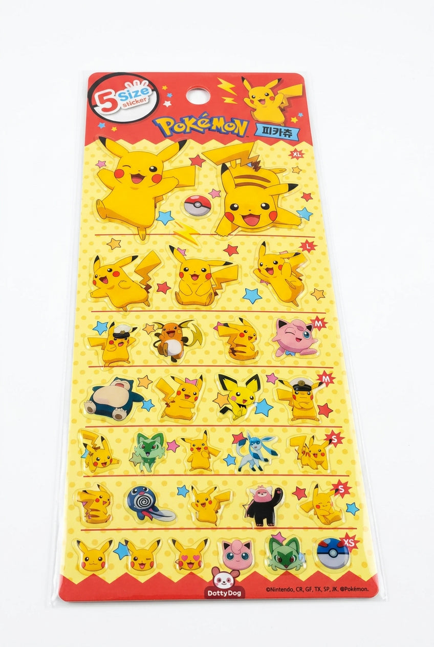 Pokemon Puffy Sticker Sheet