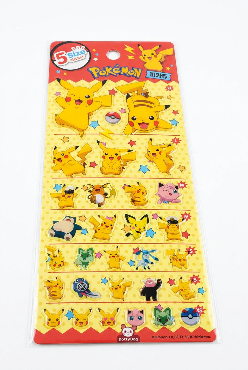 Pokemon Puffy Sticker Sheet