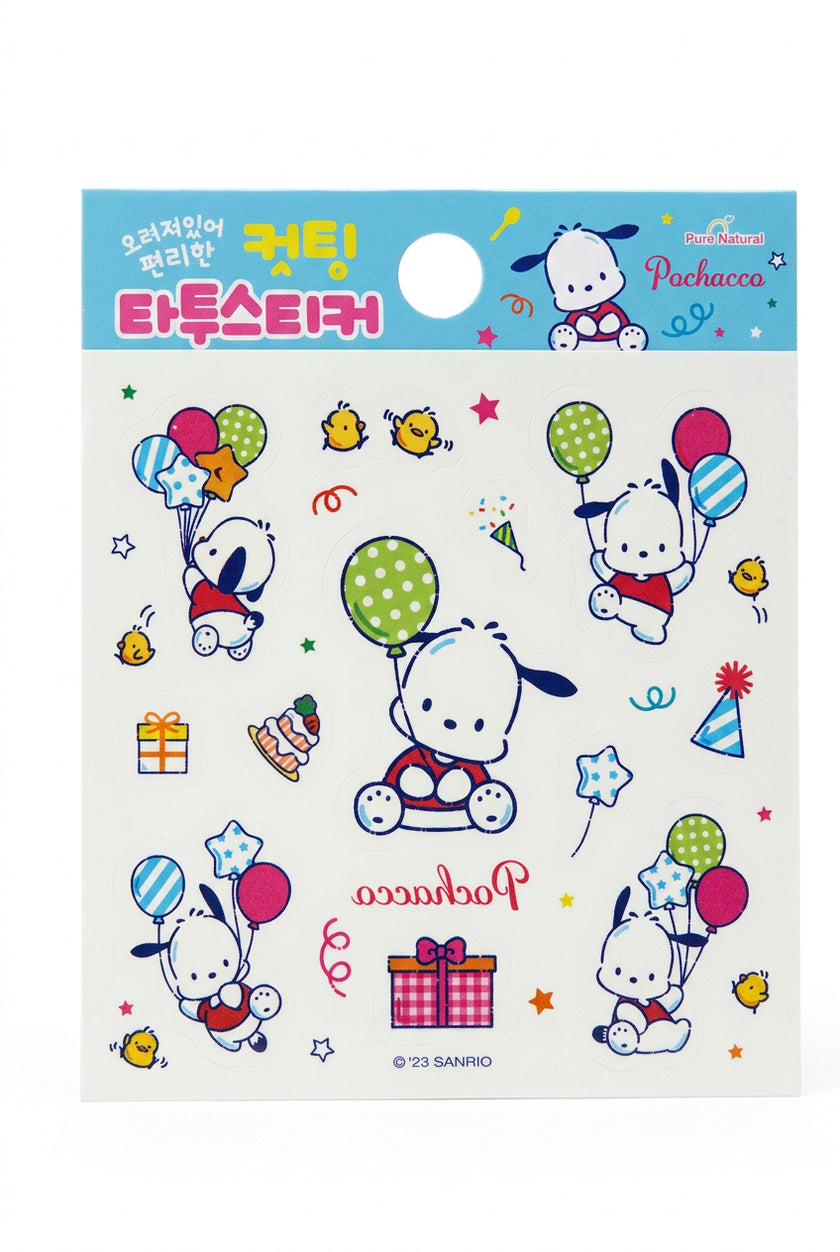 Sanrio Pochacco Die-Cut Tattoo Stickers