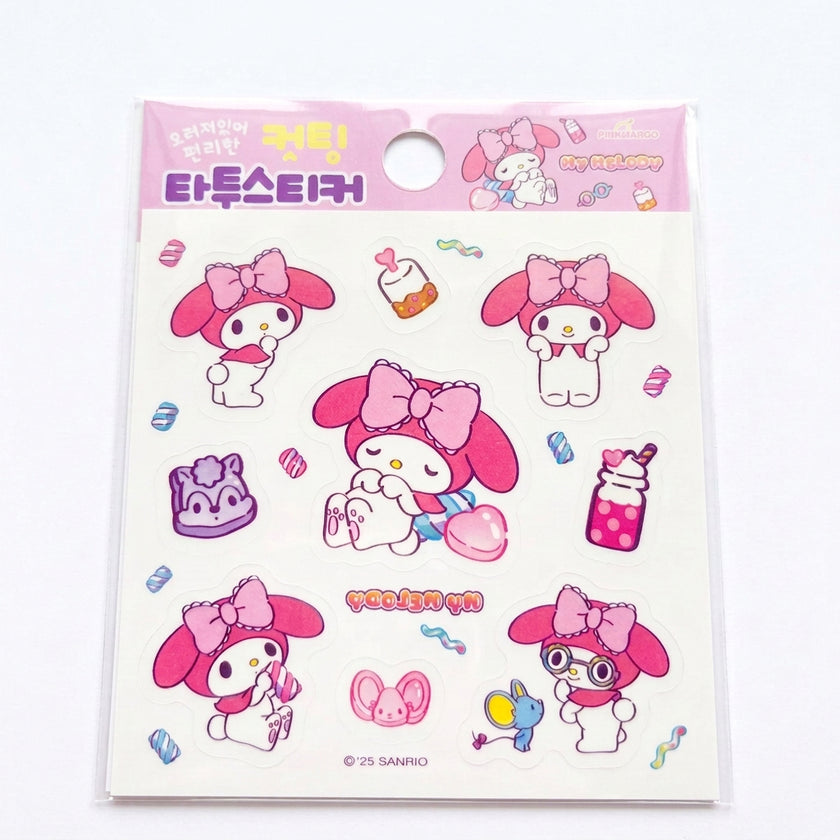 Sanrio My Melody Die-Cut Tattoo Stickers