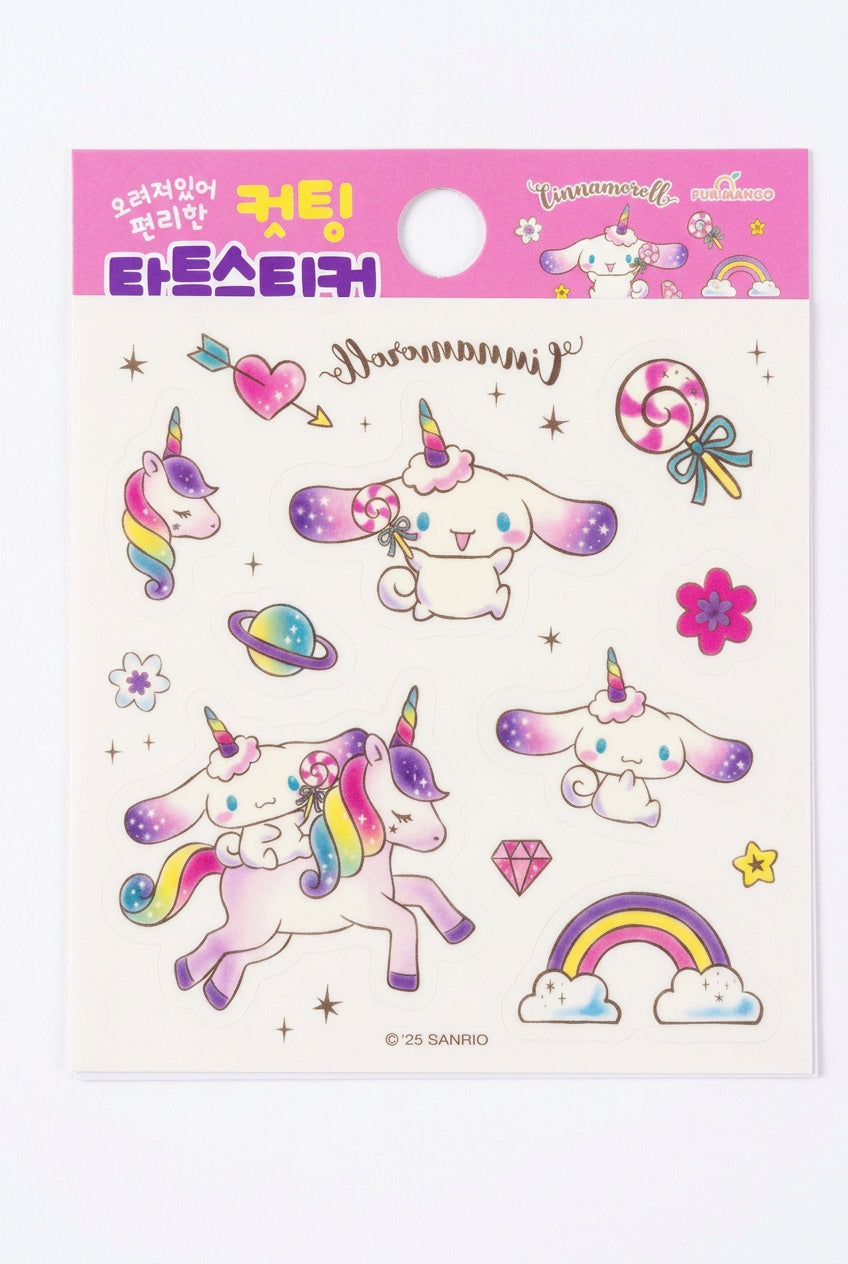 Sanrio Cinnamoroll Unicorn Die-Cut Tattoo Stickers