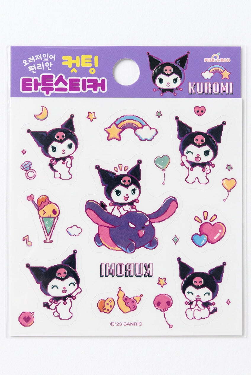 Sanrio Kuromi Version 2 Die-Cut Tattoo Stickers