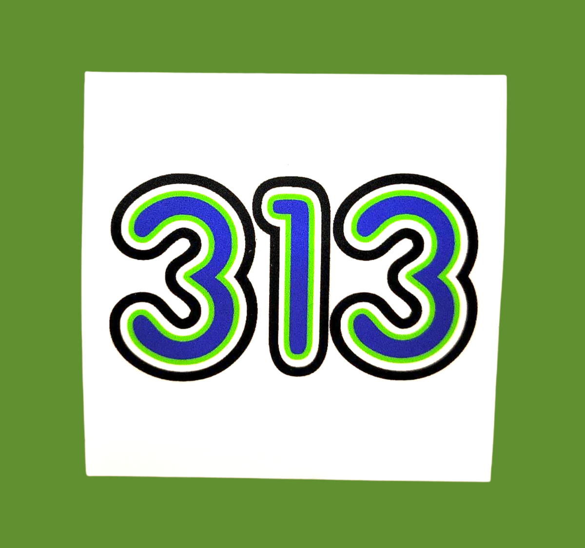 313 Vinyl Sticker