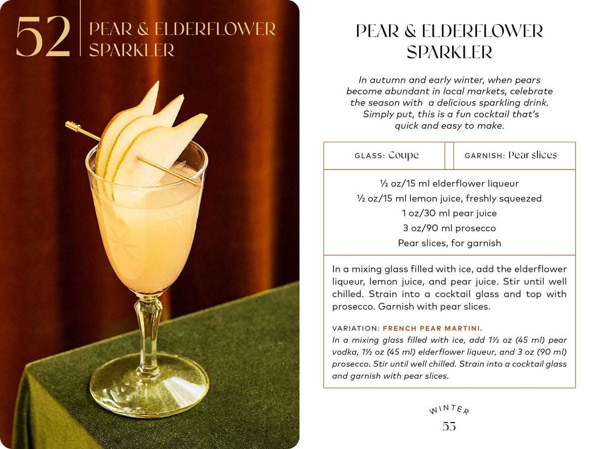 52 Cocktails To Welcome The Weekend Recipe Cards For Every Season