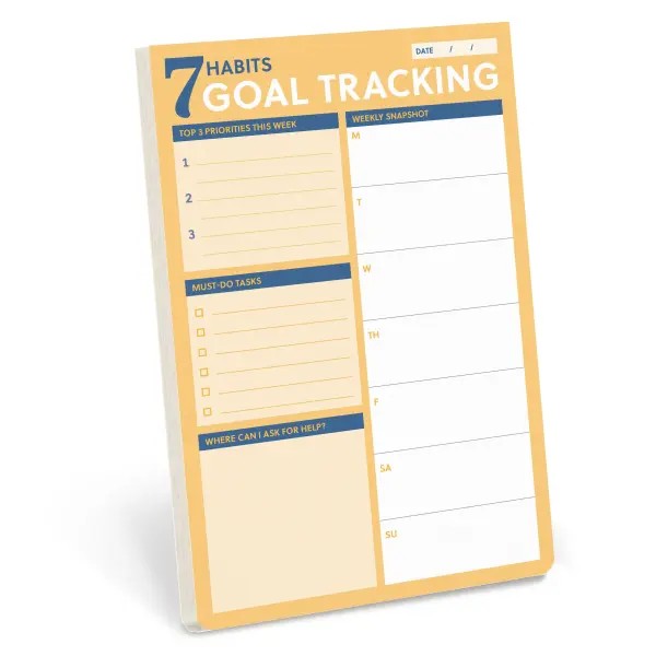 7 Habits Goal Tracking Pad
