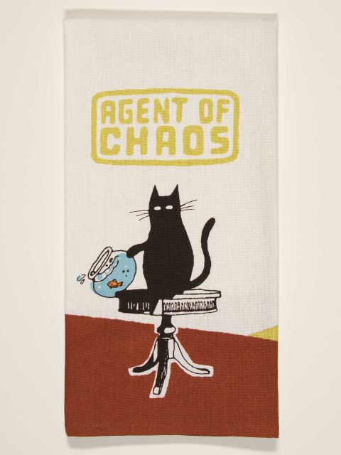 Agent Of Chaos Dish Towel Cat