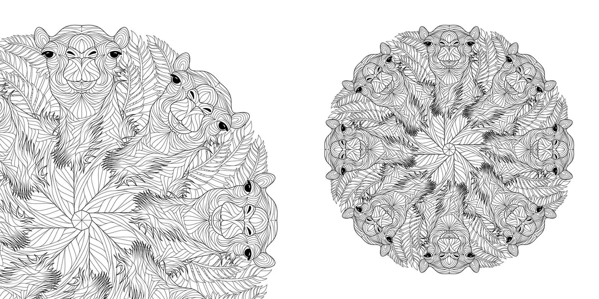 Animal Mandalas Coloring Book