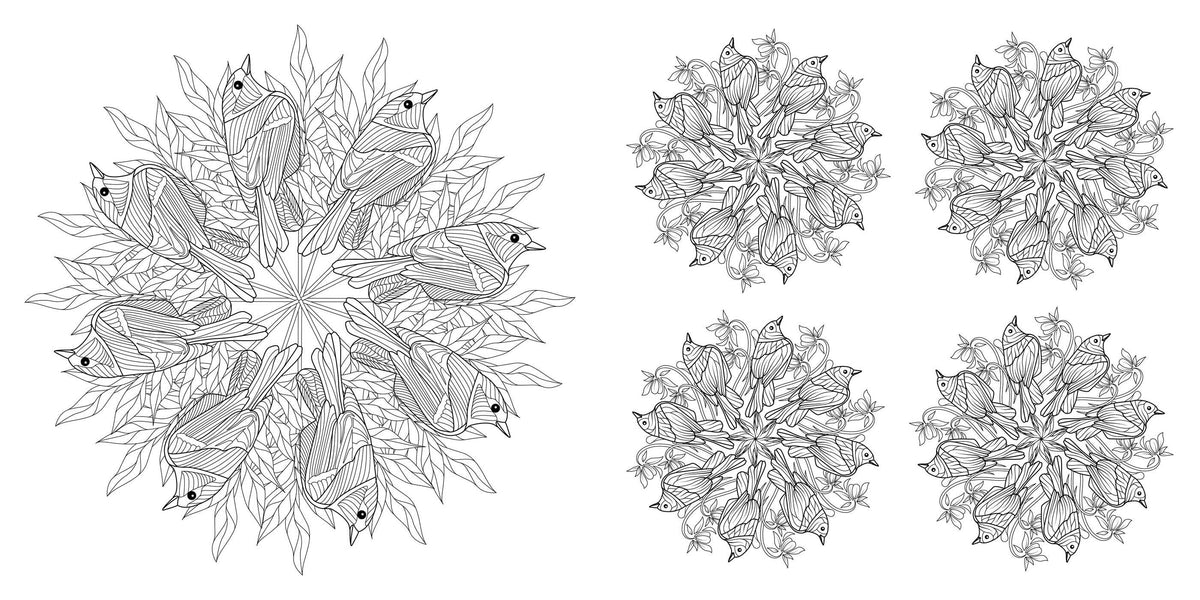 Animal Mandalas Coloring Book