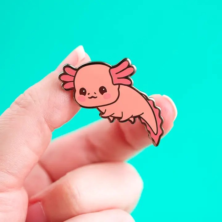 Axolotl Enamel Pin