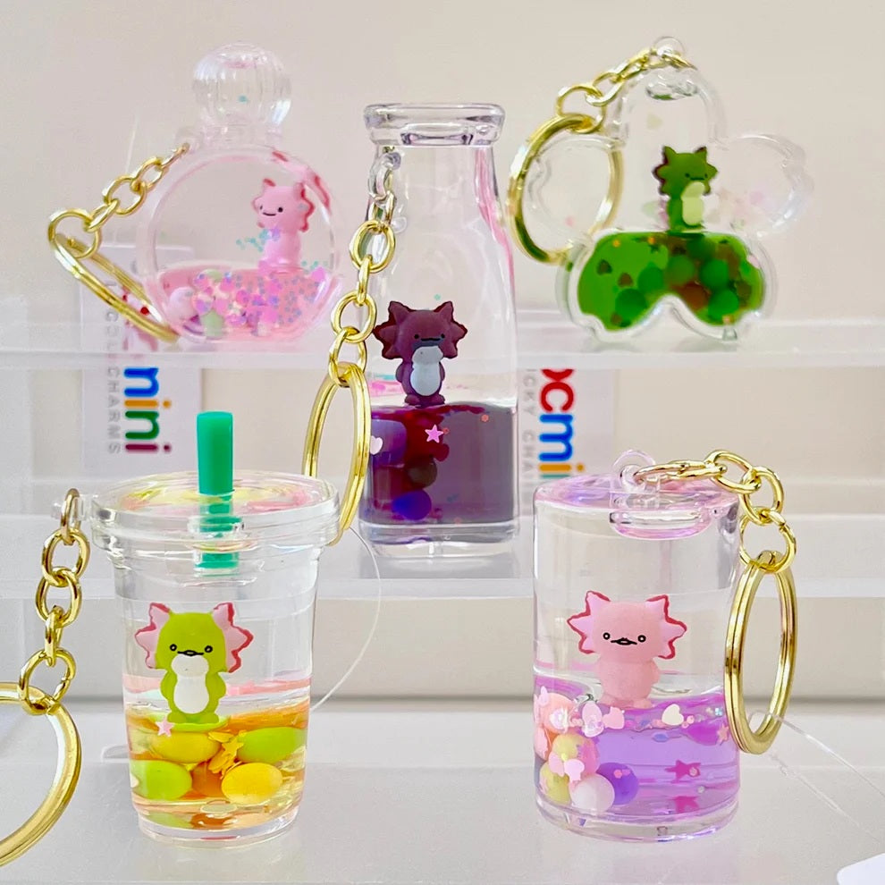 Axolotly Floaty Charm Keychain