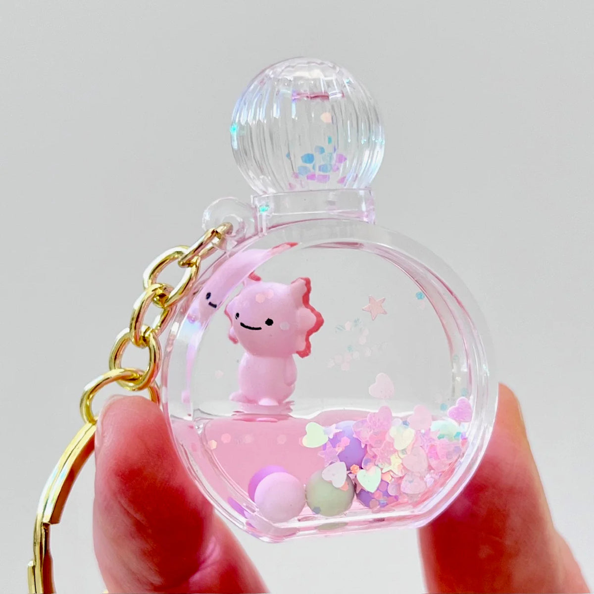 Axolotly Floaty Charm Keychain