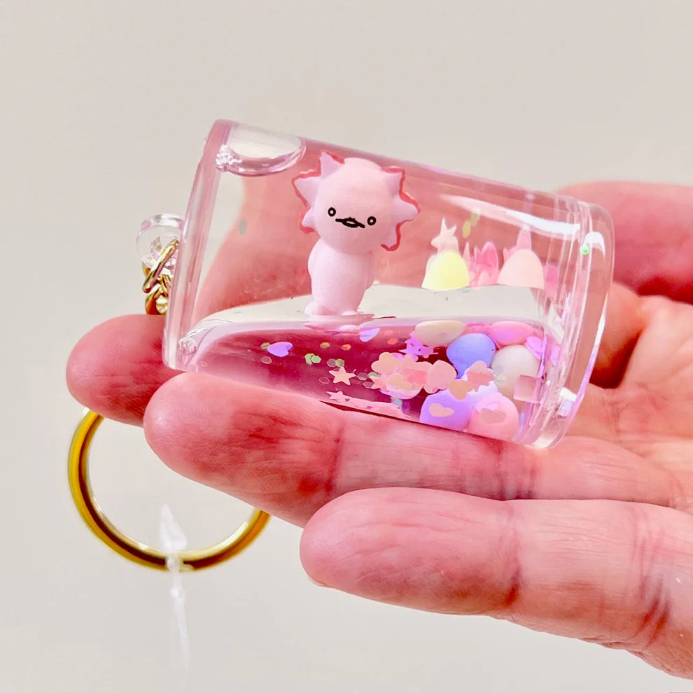 Axolotly Floaty Charm Keychain