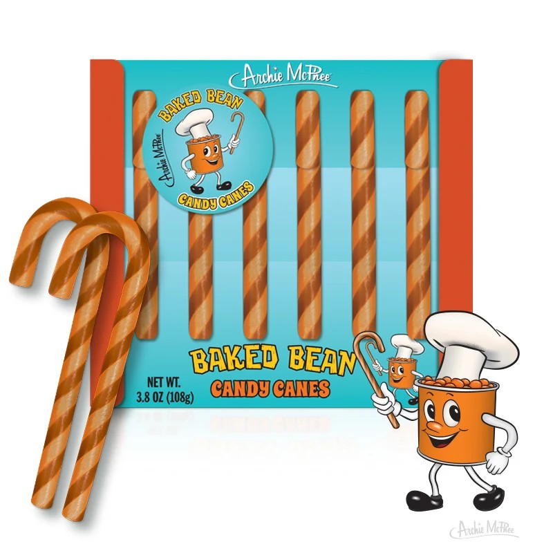 Baked Bean Candy Canes