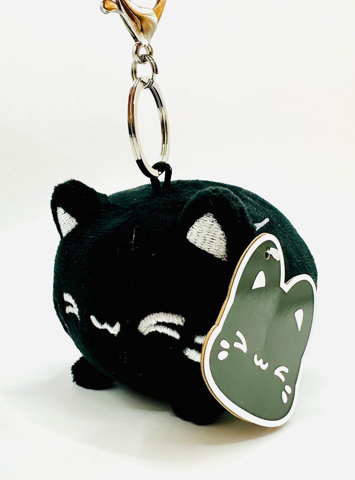 Black Sesame Meowchi Plush Clip-On 3.5" Tasty Peach