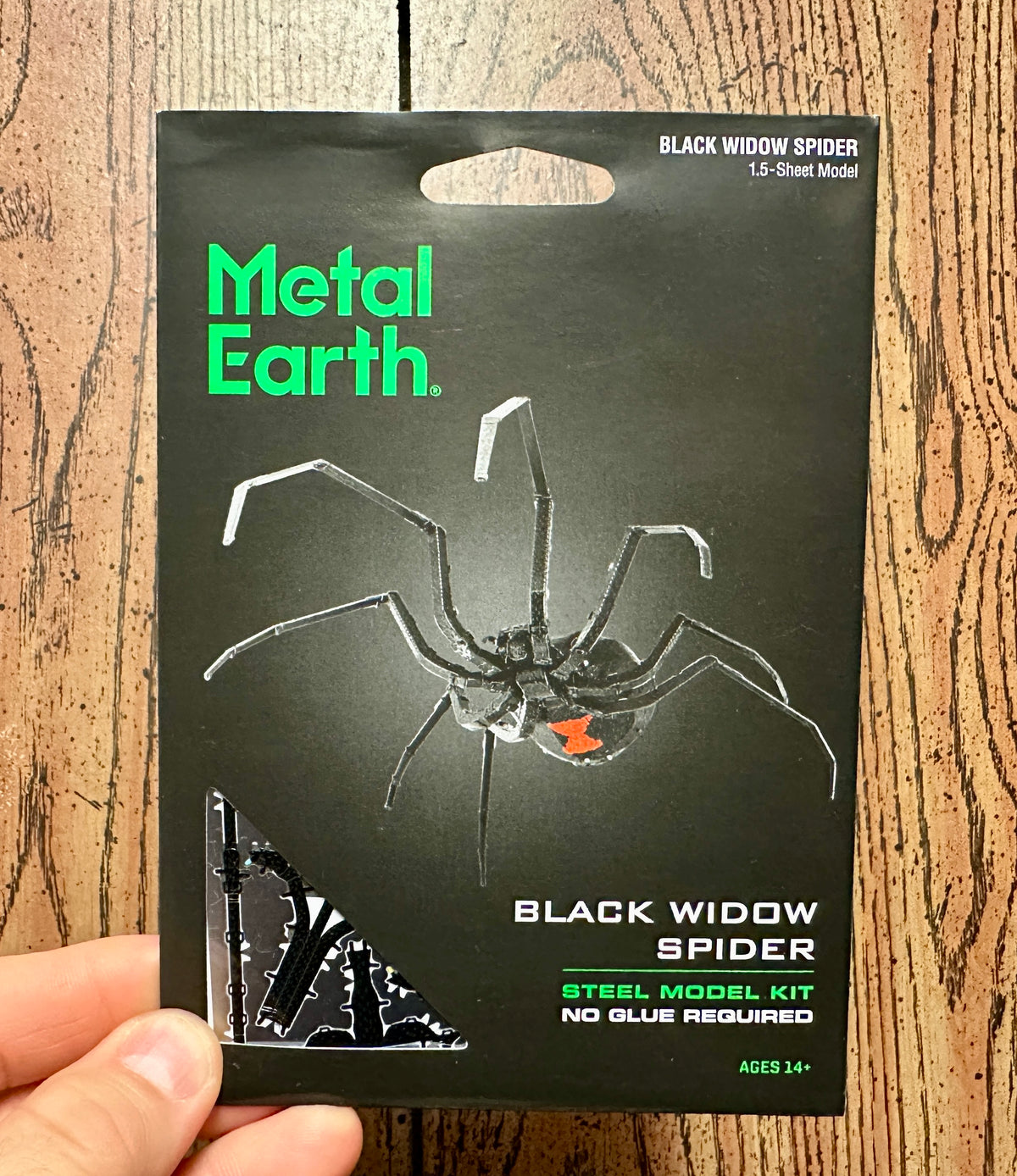 Black Widow Spider Metal Model