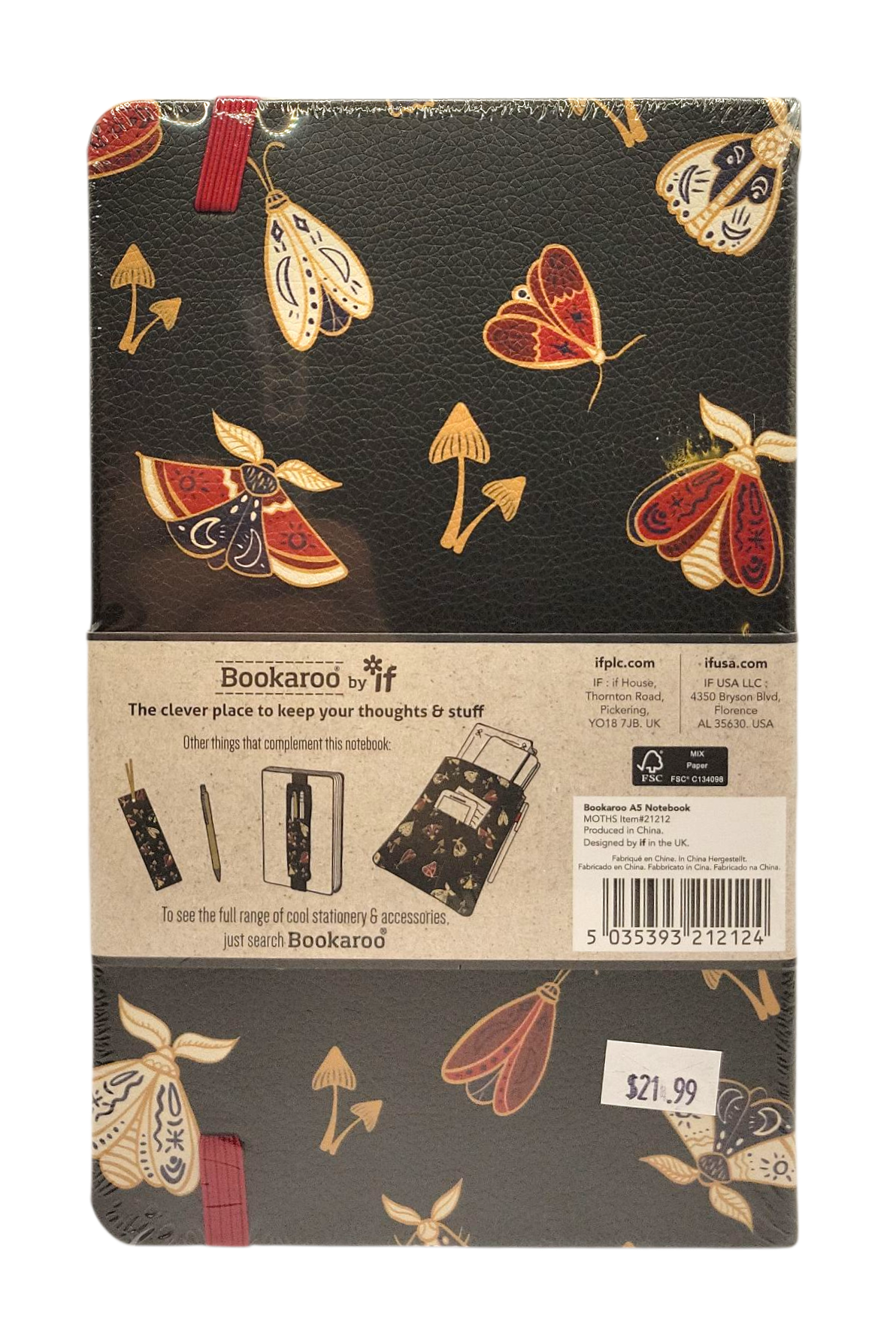 Bookaro A5 Journal Moths