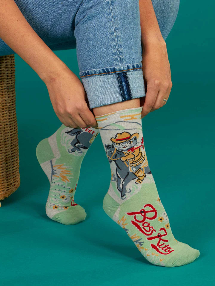 Boss Kitty Women's Crew Socks
