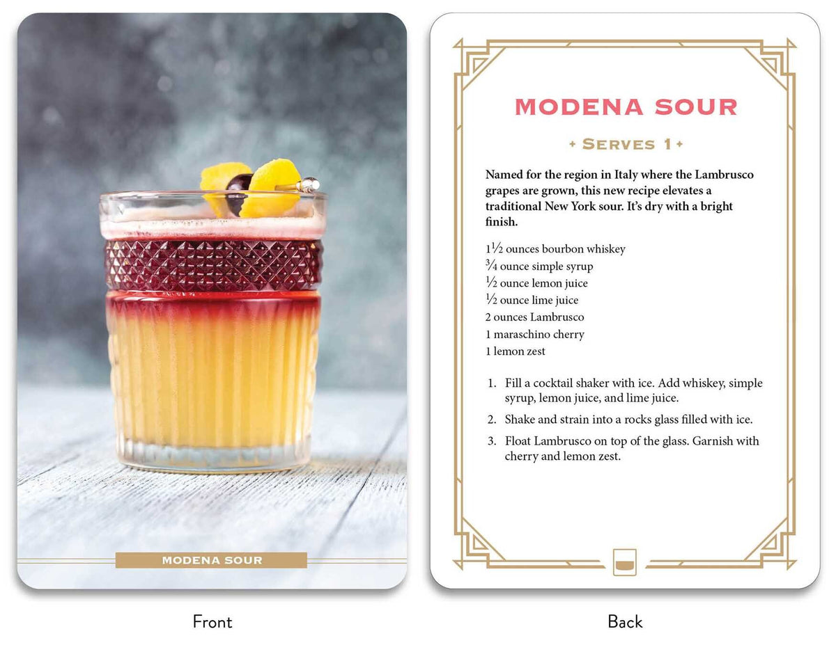 Bubbly Drink Recipe Dictionary Deck