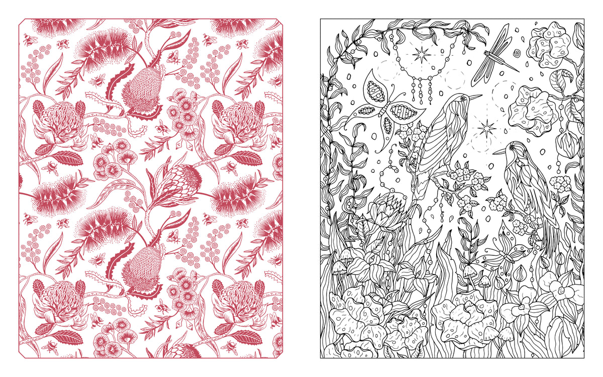 Butterflies, Bees & Dragonflies Coloring Book