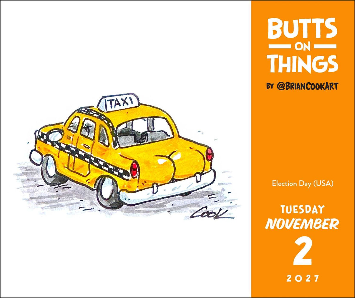 Butts On Things 2027 Desktop Calendar