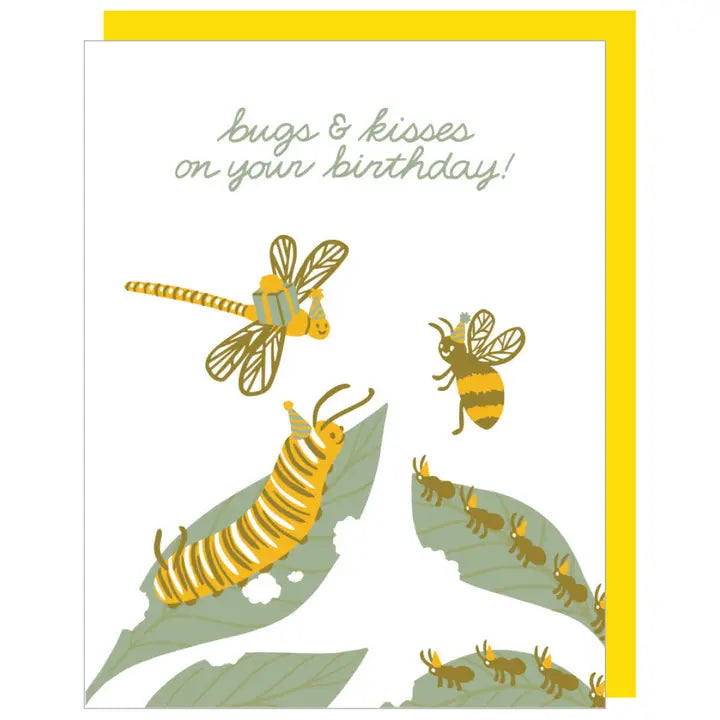 Card Bugs And Kisses On Your Birthday
