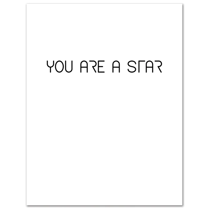 Card David Bowie You Are A Star Birthday