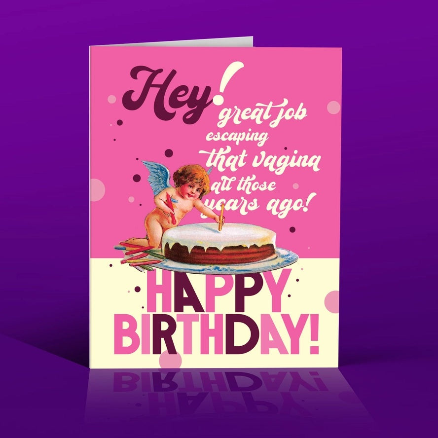 Card Escape The Vagina Birthday