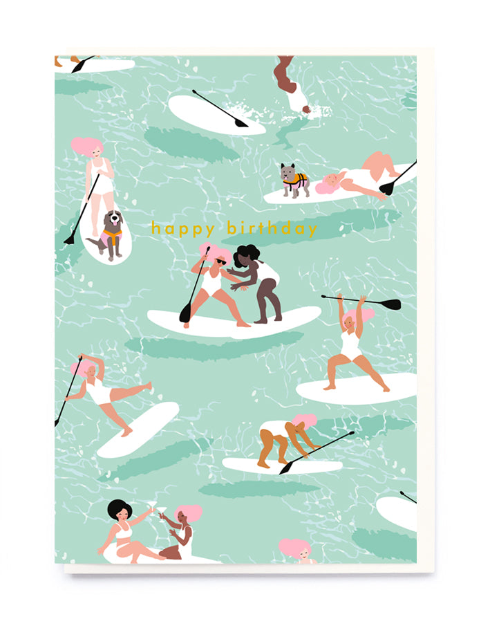 Card Fun In The Water Surfing Birthday