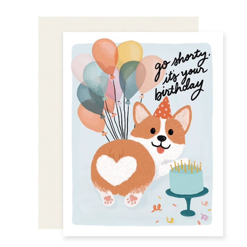 Card Go Shorty Corgi Birthday