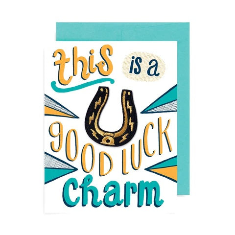 Card Good Luck Charm & Horseshoe Patch Combo