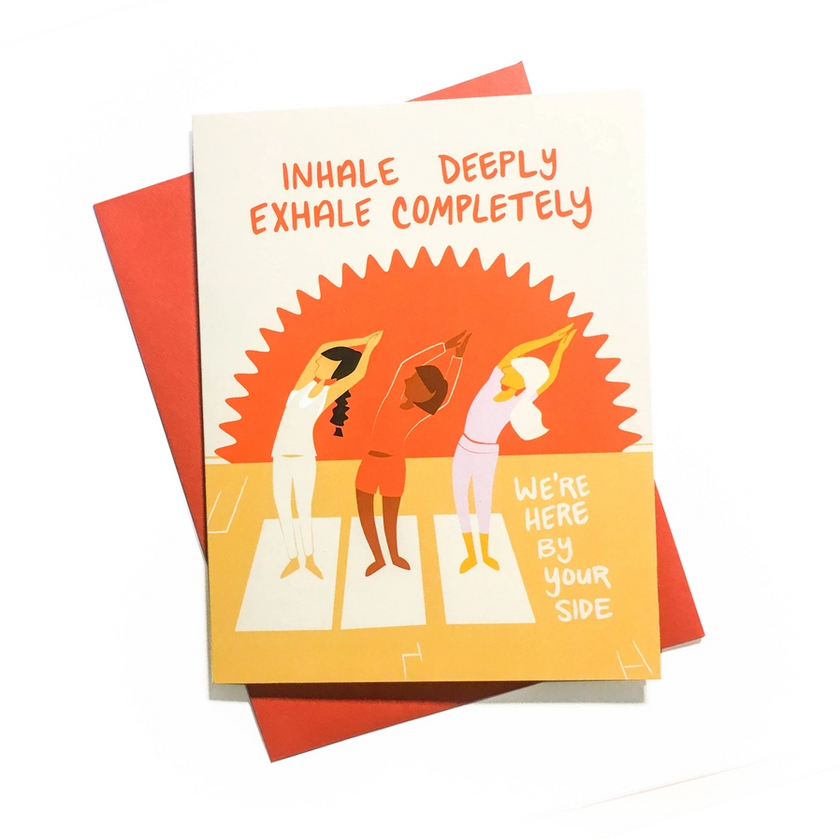 Card Inhale Exhale Yoga Sympathy