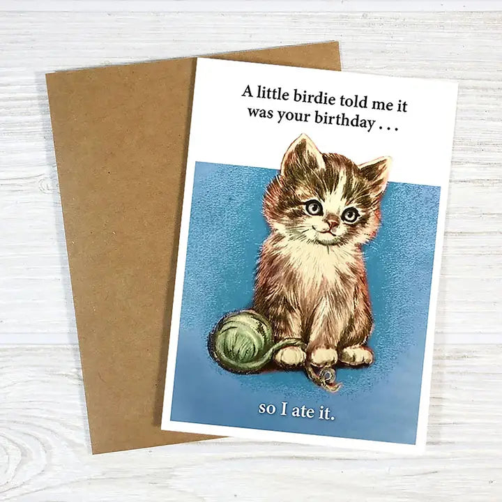 Card Little Birdie Told Me Birthday