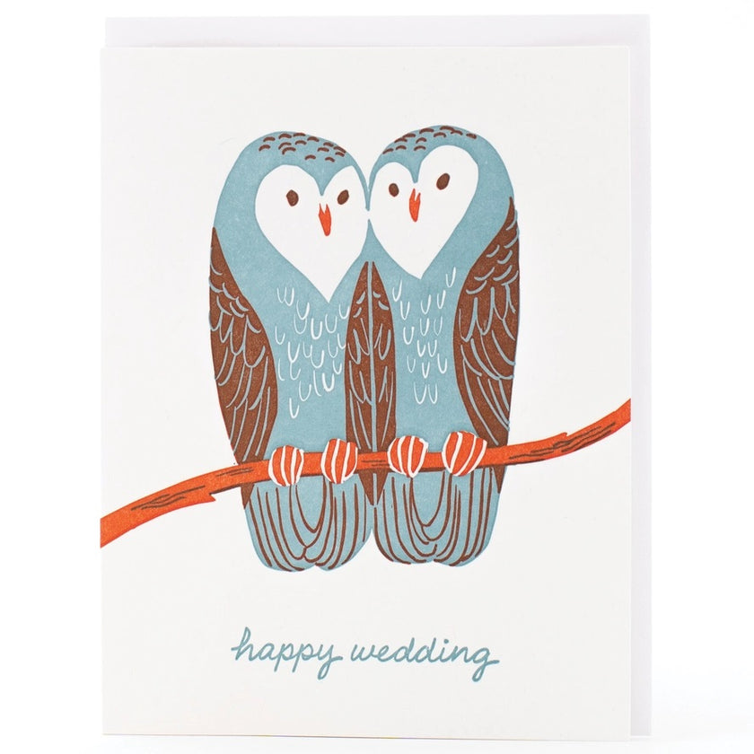 Card Loving Owls Wedding