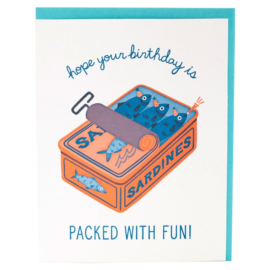 Card Sardines Packed With Fun Birthday