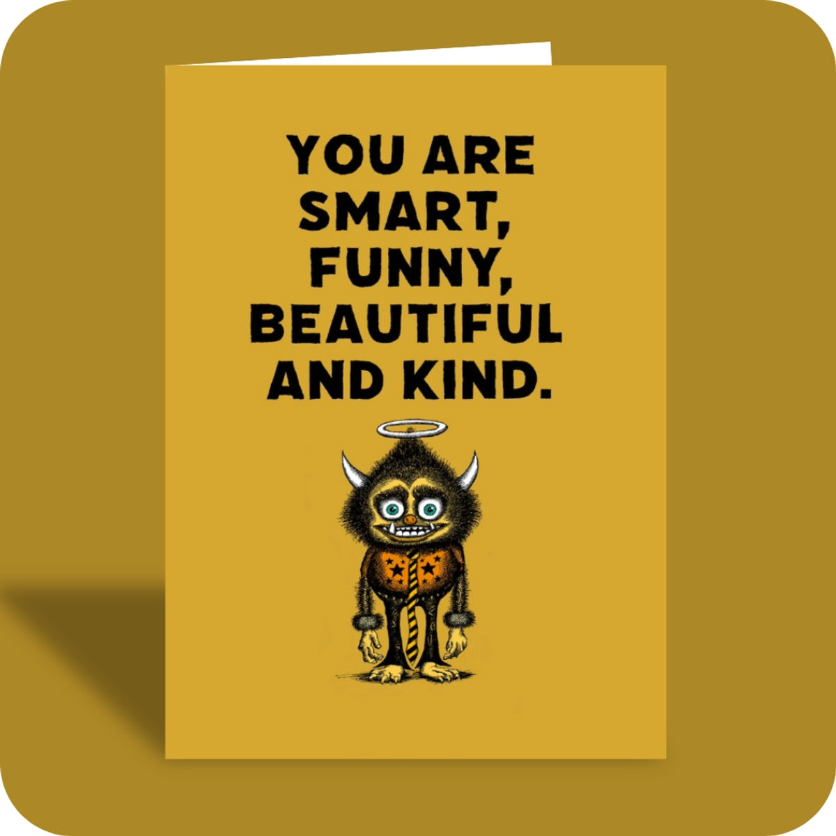 Card Smart Funny Beautiful Kind Birthday