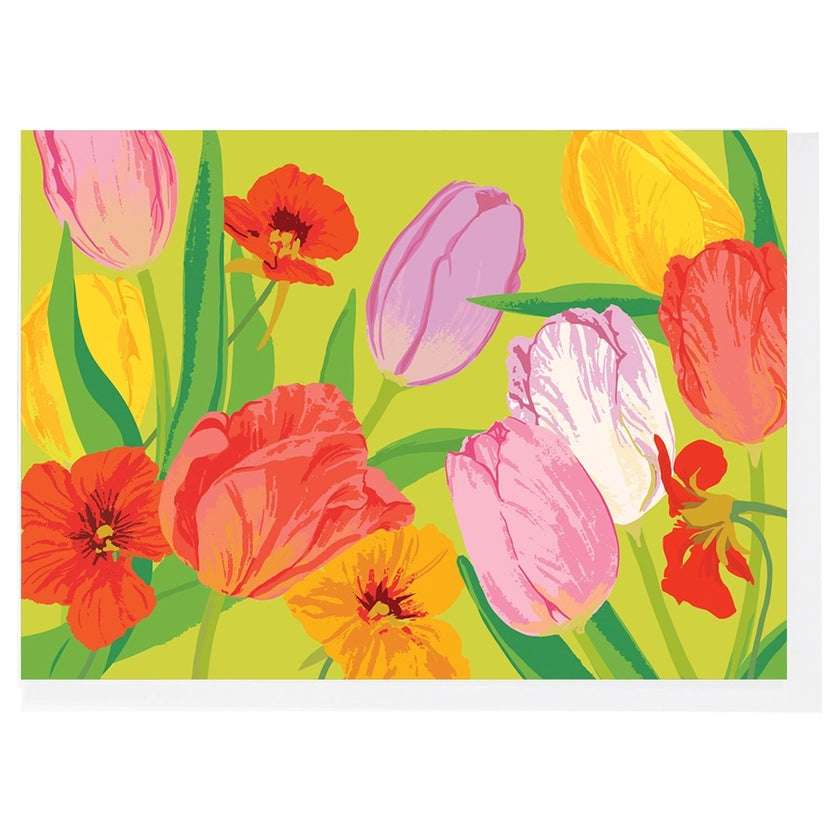 Card Tulips & Nasturtiums