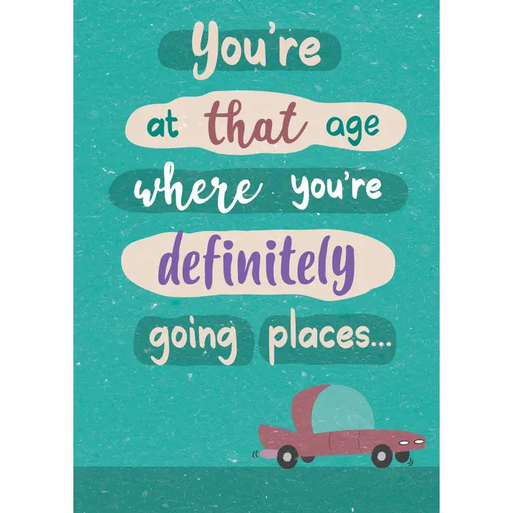 Card You're Definitely Going Places Birthday