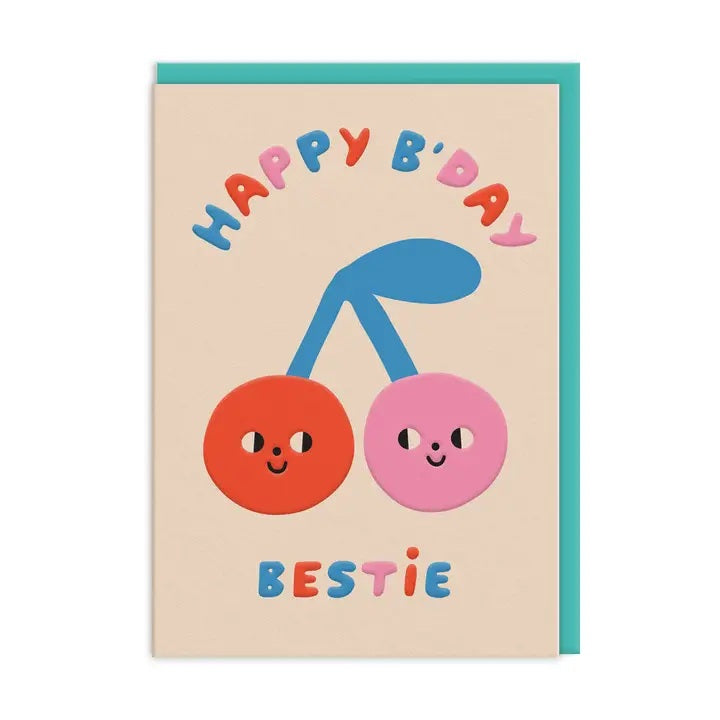 Card Bestie Cherries Birthday