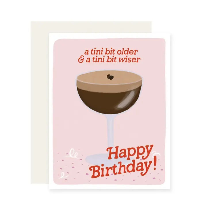 Card Espresso Tini Bit Older Birthday
