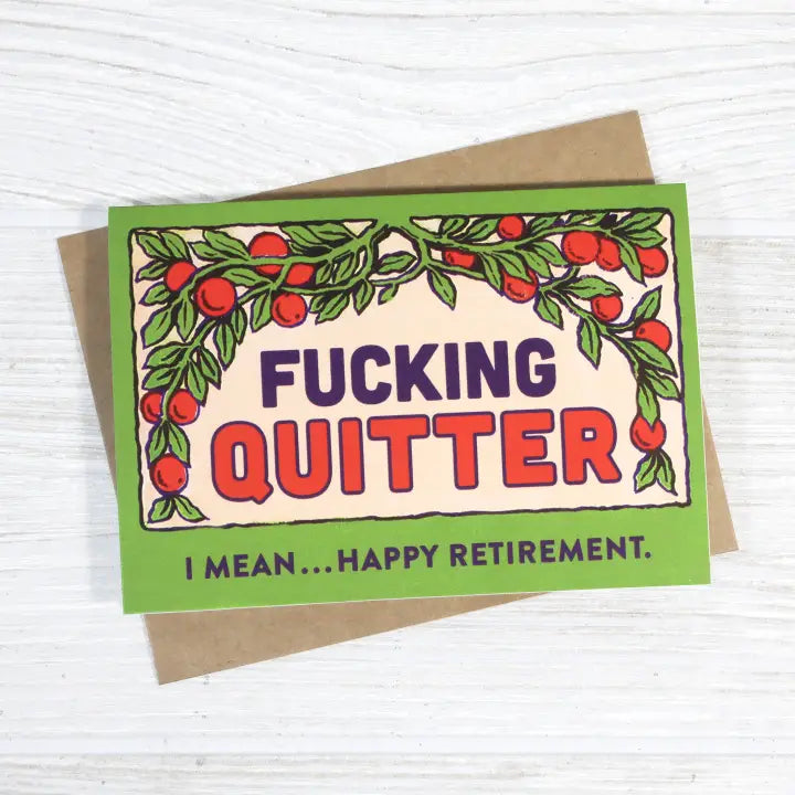 Card Fucking Quitter Retirement