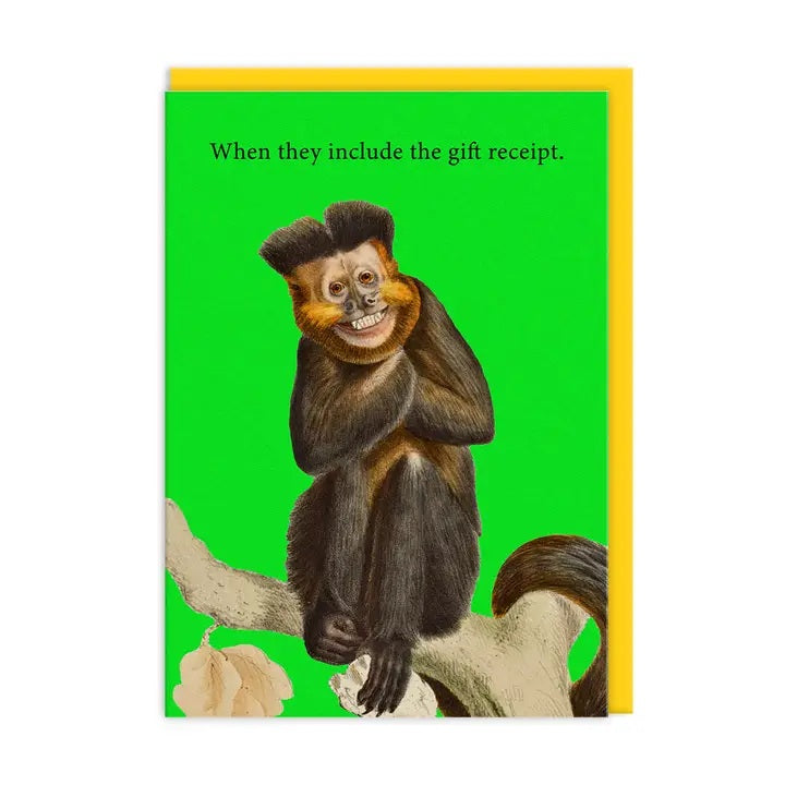 Card Gift Receipt Monkey