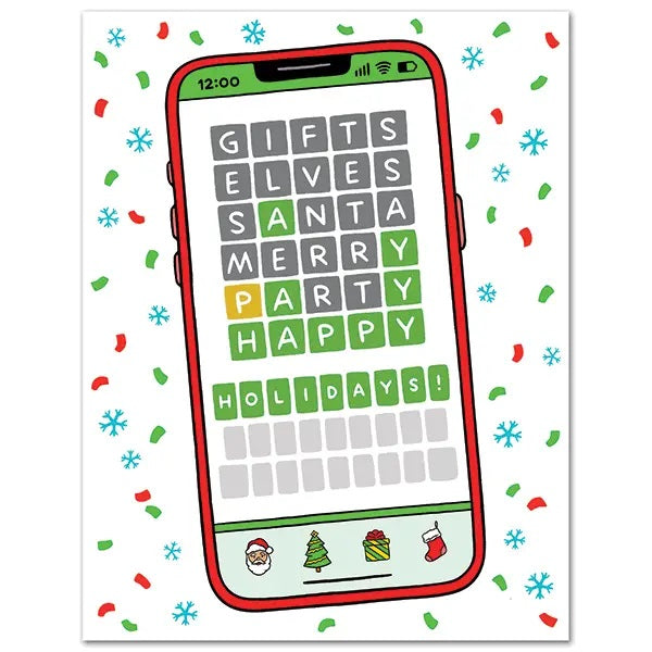 Card Happy Holidays Wordle Christmas