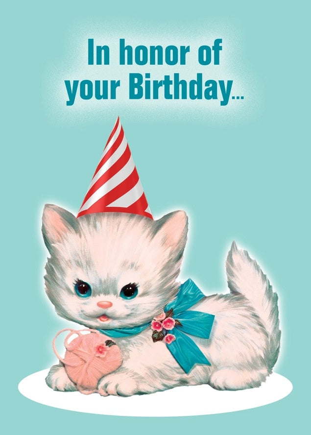 Card Honor Of Birthday Cat