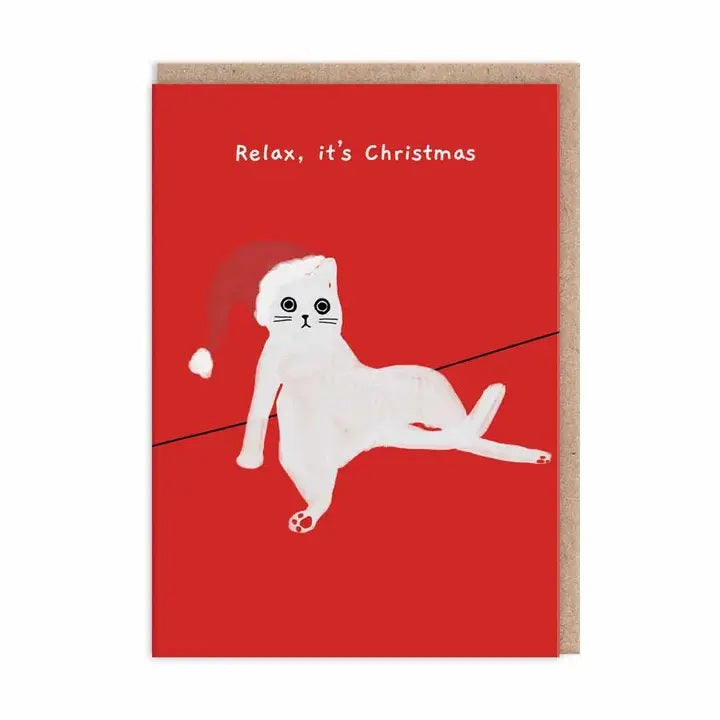 Card Relax It's Christmas Cat