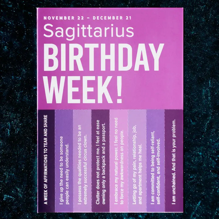 Card Sagittarius Birthday Week Zodiac