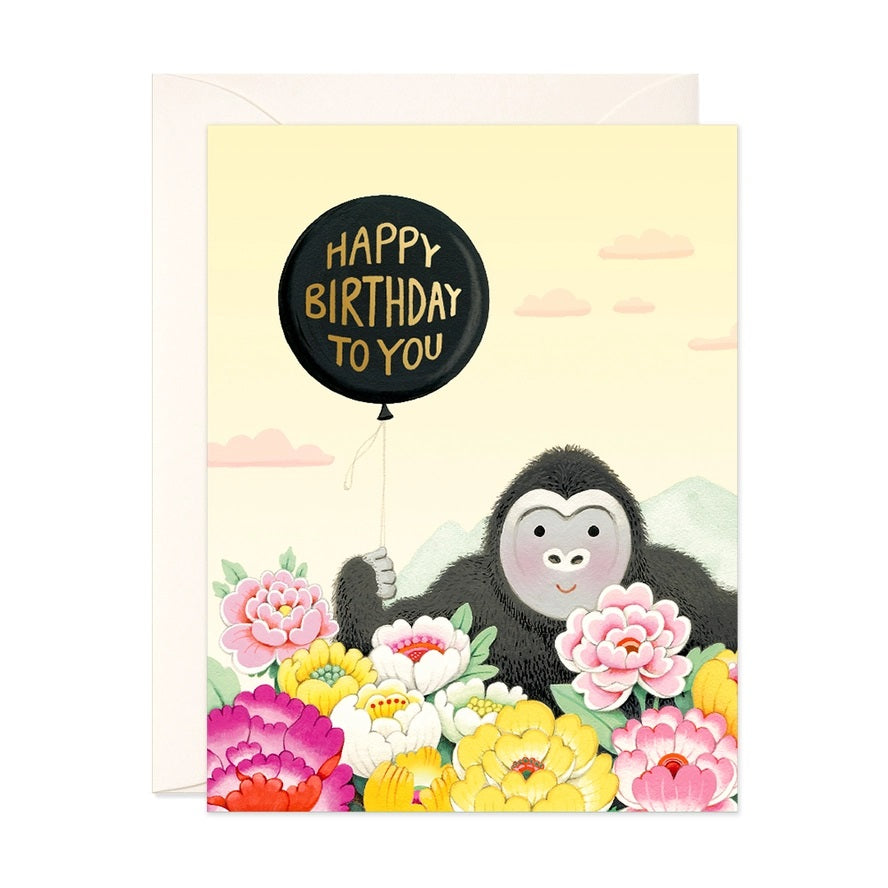 Card Shy Gorilla Birthday