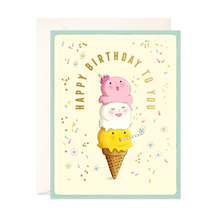 Card Singing Ice Cream Birthday